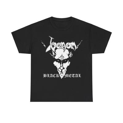 Футболка Venom, 100% хлопок, плотностью 230 г/м², черная, металлическая, Bathory Hellhammer, кельтская, морозная, милосердная, судьба, Sodom Exodus, темный ангел, одержимый, унисекс, плотная хлопковая футболка