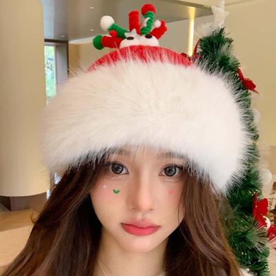 Ветрозащитная Рождественская Плюшевая Шапка Мягкая Утолщенная Бесформенная Шапка Индивидуальная Красная Вязаная Шерстяная Шапка Подарки