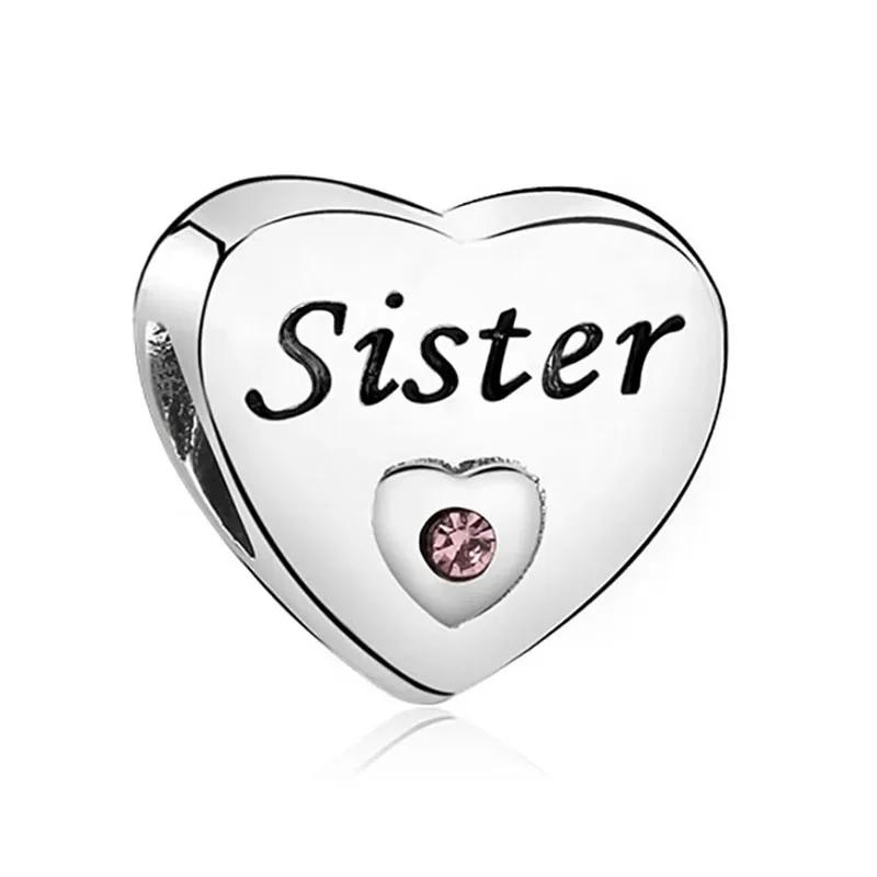 Новые бусины «Любовь, папа, бабушка, мама, сестра, лучшие друзья», подходят для браслета и браслета «сделай сам», для женщин, изготовление ювелирных изделий, Прямая поставка