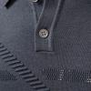 Men S Business Casual Knit Polo Sweater Turn Down Collar Long Sleeve