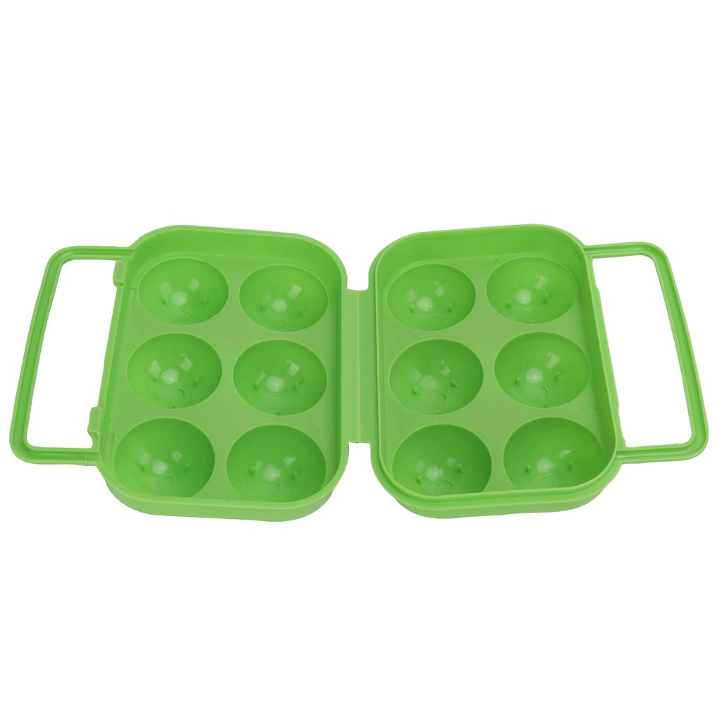 Портативный чехол для хранения яиц ABS 6 сеток Ящик для яиц для хранения яиц на открытом воздухе в помещении Зеленый