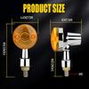 Motorcycle Turn Signal Chrome Amber For Yamaha Kawasaki Honda Blinker Lamps 4PCS