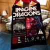 Музыкальная плед I-Imagine D-Dragons Throw Фланелевый Уютный Принт, Портативный, Прочный Машинная стирка милый Крутой