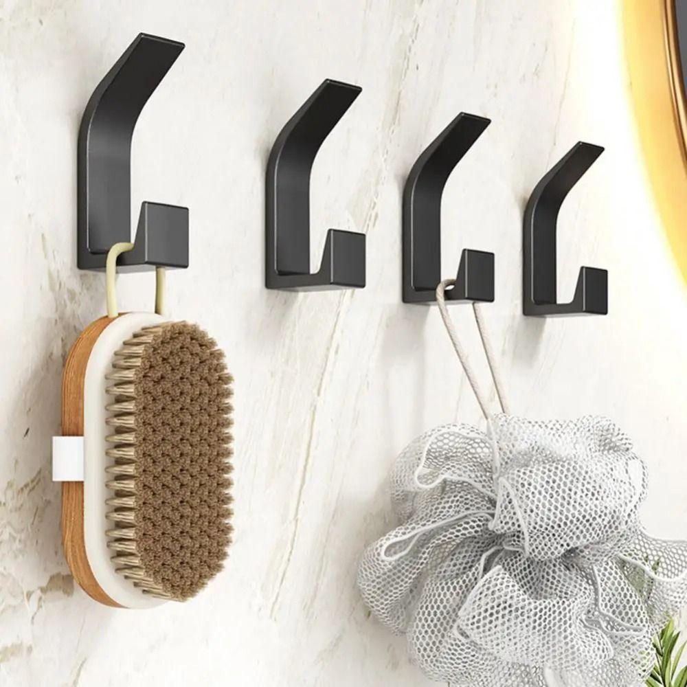 5 шт./компл. самоклеящиеся настенные крючки без сверления, органайзеры для душа, пластиковая вешалка для хранения