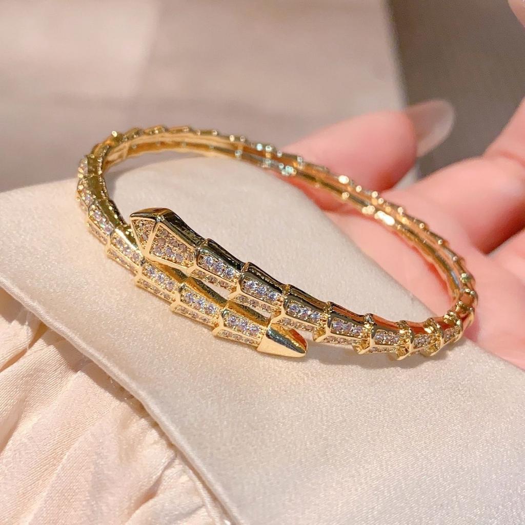 Браслет-манжета «Змеиная кость» с несколькими кругами, легкая роскошь, открытый браслет для мужчин и женщин, для пары