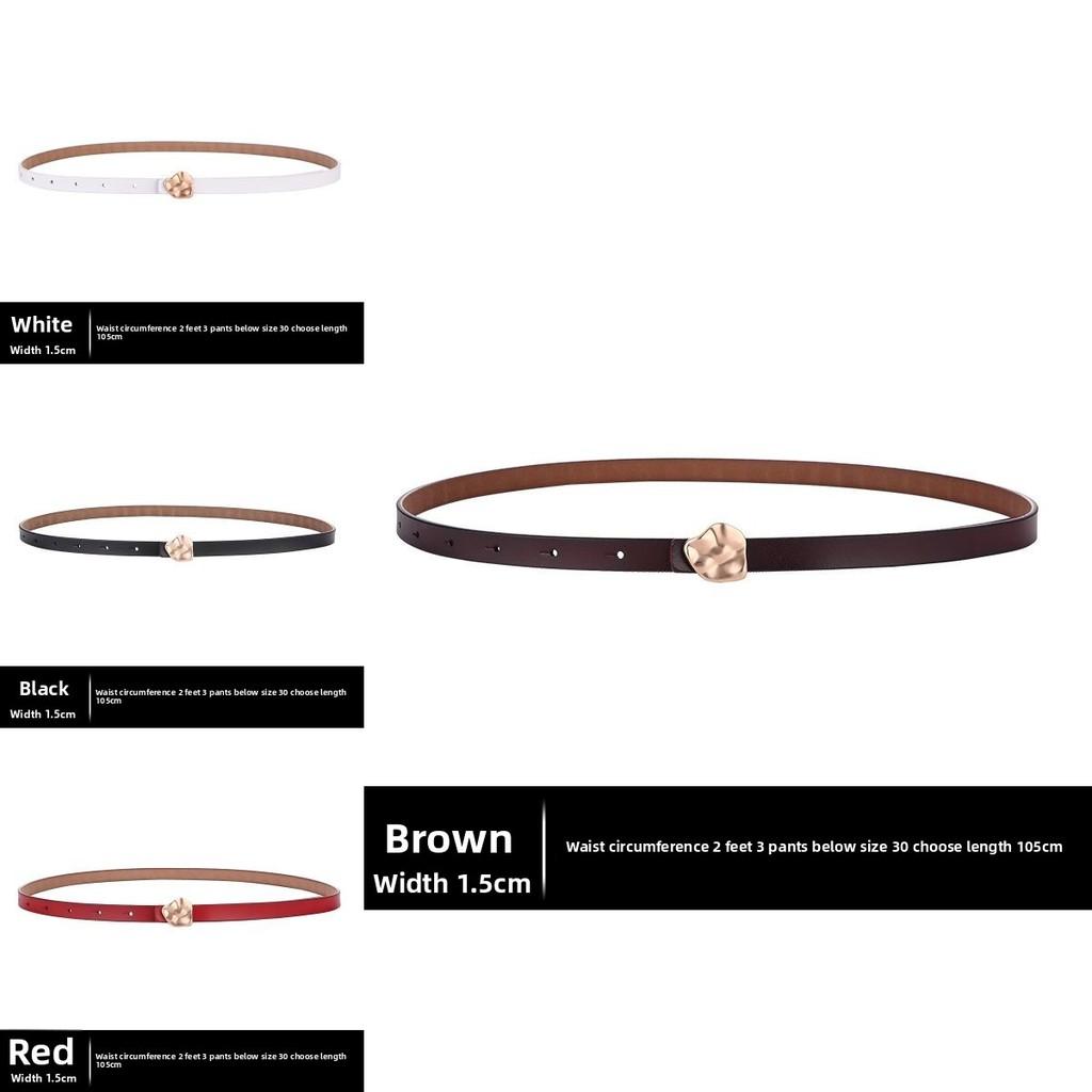 Slim Waist Belt For Women With Metal Snap Closure For Casual Wear
