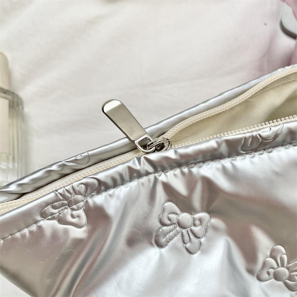 Multifunctional Skincare Products Pouch Love Bow Zipper Makeup Handbag Travel