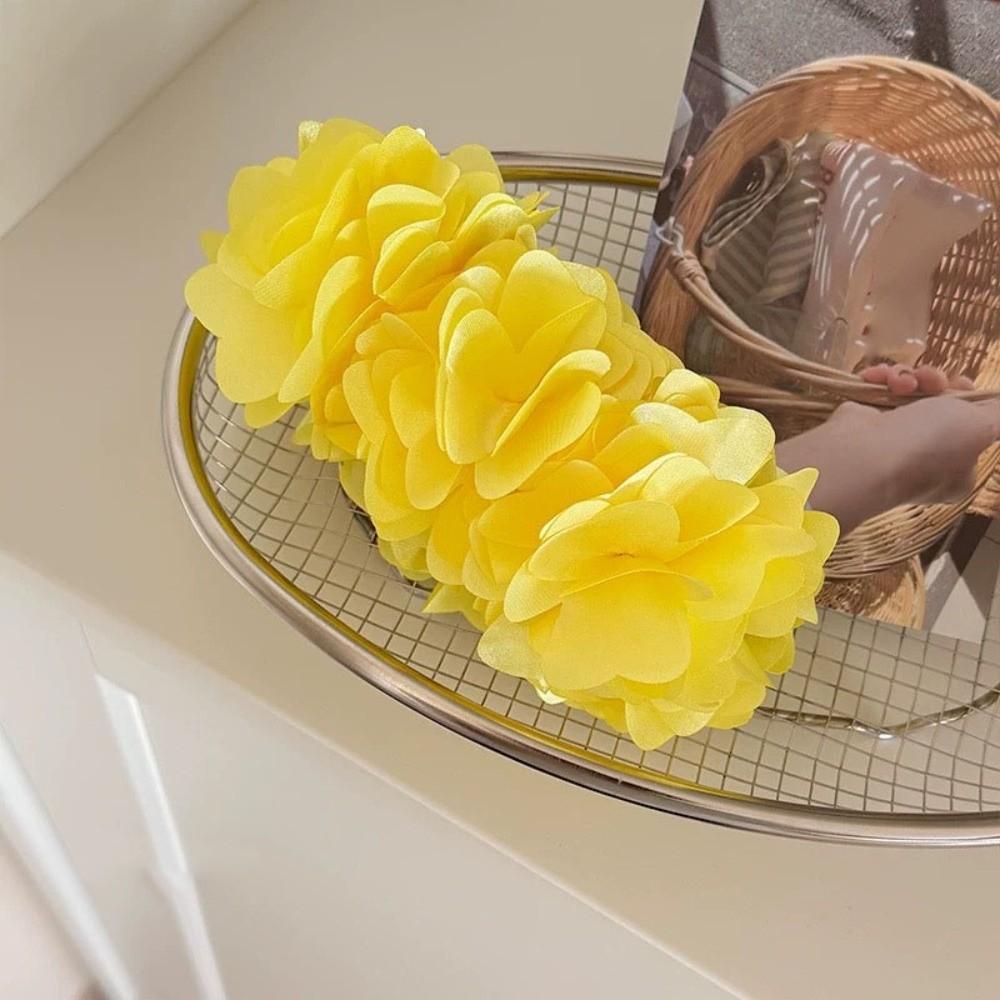 Large Floral Hair Clip Cloth Vertical Clip Cute Banana Clip Women
