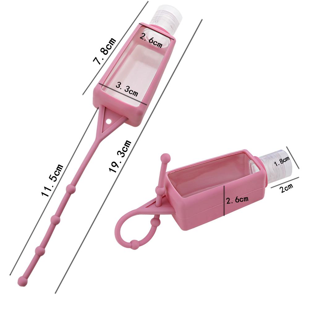 Мини-дезинфицирующее средство для рук 30 мл, силиконовый держатель для геля для рук, многоразовый крючок, пустые бутылочки для мыла, портативный дорожный дозатор для мыла