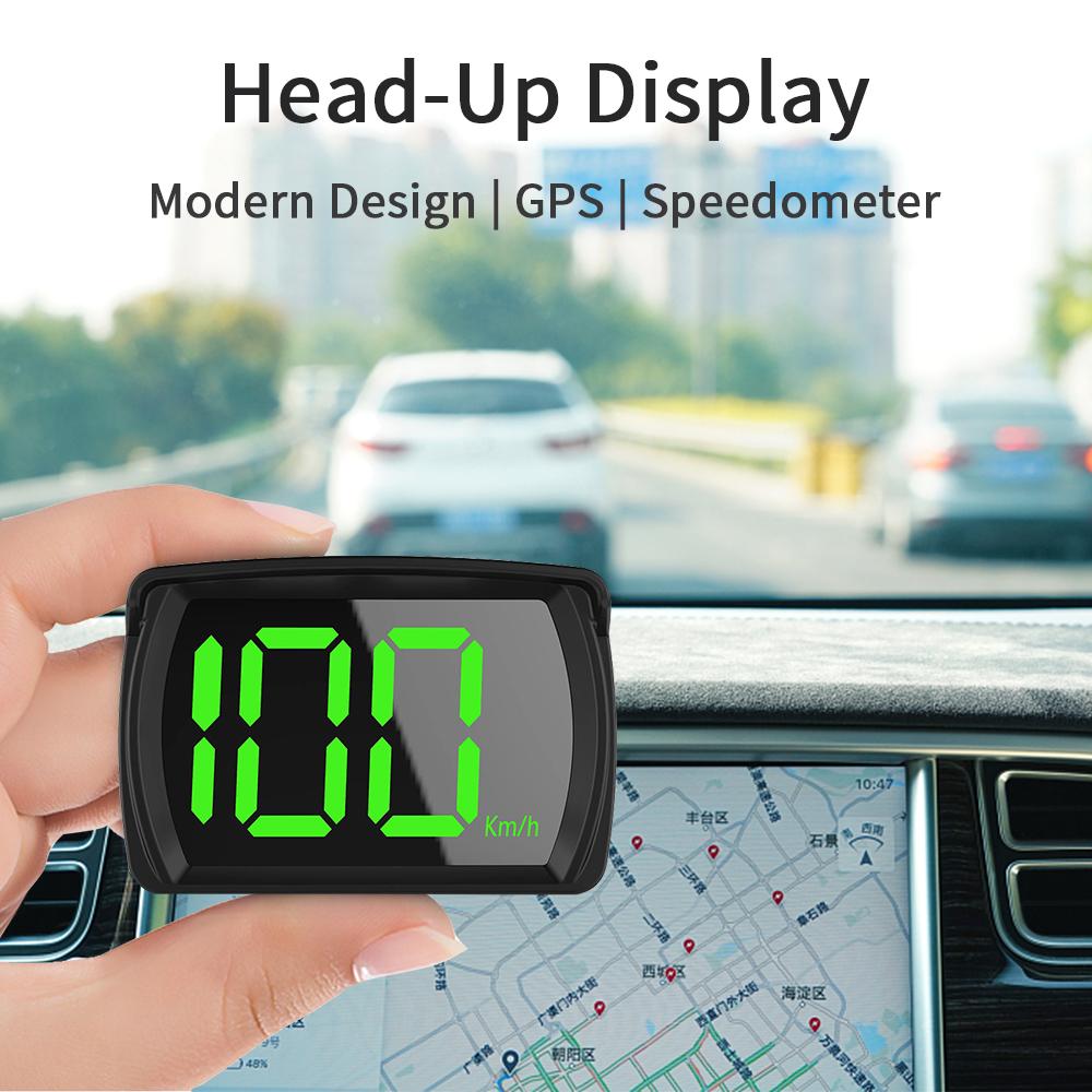 Спидометр GPS-дисплей на лобовом стекле Plug and Play Автомобильный HUD Цифровой для легкового грузовика Автобус 2,8-дюймовый большой шрифт