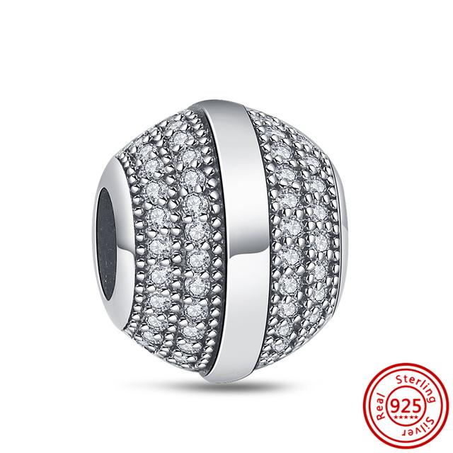 100% стерлингового серебра 925 пробы, прозрачный циркон, снежинка, гербарий, кластер, кулон, бусины, подходят для браслетов, ювелирных изделий