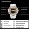 PINDOWS Military Watch Outdoor Sports Electronic Date Multifunction LED Alarm 50 Meter Water Resistant Analog Digital Display Watch Men's Watch, Men's