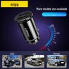 PISEN Двухпортовое быстрое автомобильное зарядное устройство, Мини USB адаптер для прикуривателя