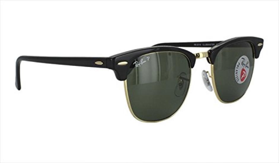 Поляризованные Clubmaster RB3016 для мужчин, подходят для вождения и защиты от УФ-лучей Ray-Ban, 901/58 51, женщин, защита.