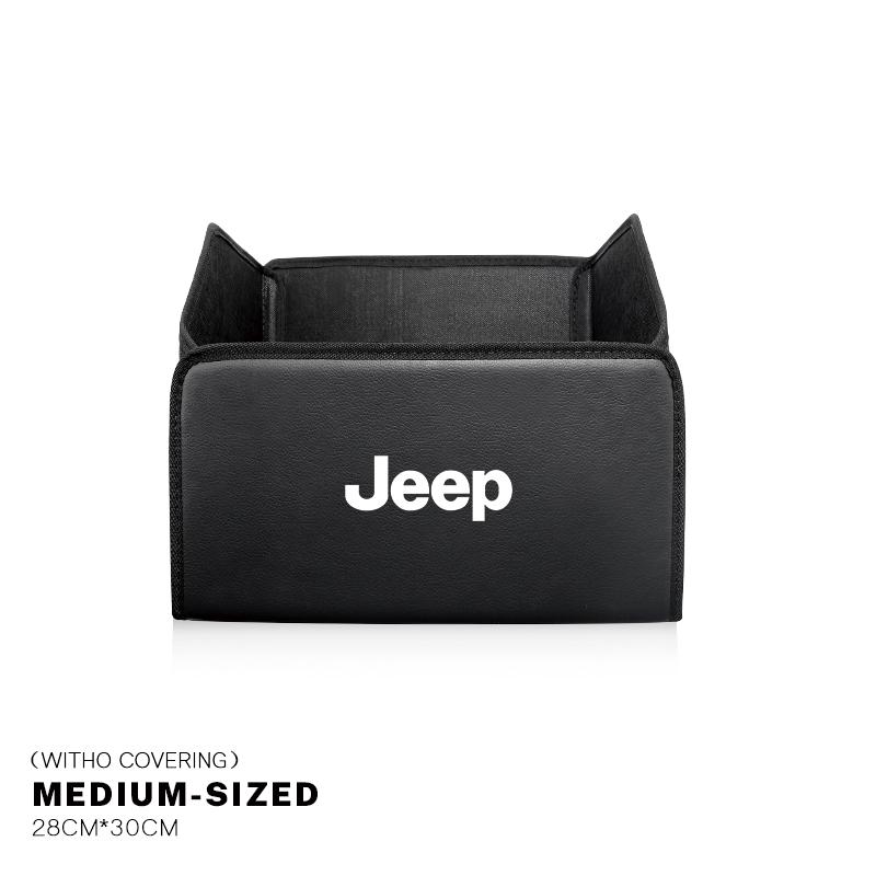 Car Trunk Organizer Box Foldable Leather Auto Storage Bag Large Capacity For Jeep Grand Cherokee Wrangler Gladiator Valve Stem AKV1