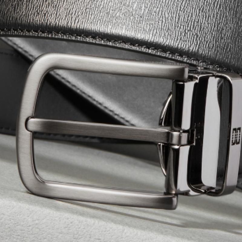 Daks Billfold Belt Black Buckle Dd Logo Embossed Cowhide Dbbe4e045bk