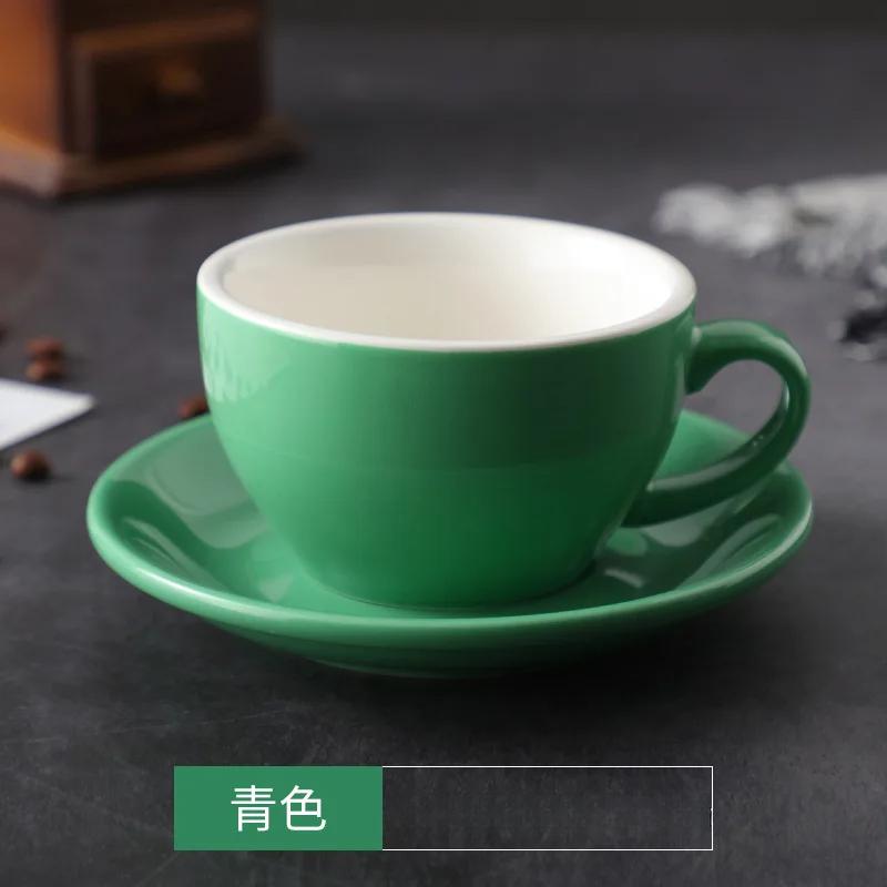 Цветная глазурь, толстая керамическая чашка для капучино латте, профессиональная фигурная чашка, стандартная чашка для соревнований, кружка для кофе объемом 250 мл