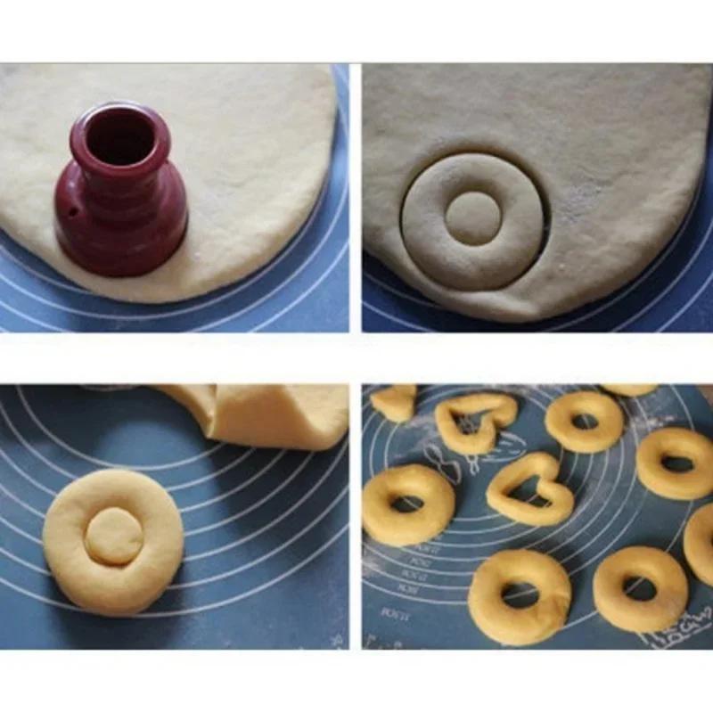 3 вида пресс-формы для пончиков и печенья, инструменты для выпечки тортов своими руками, круглая форма для печенья, кухонный инструмент для выпечки