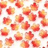 50pcs/lot 10.5mm Colored Gradient Lampwork Beads Caps Cherry Blossom Loose Glass Beads For DIY Making Necklace Earrings Supplies