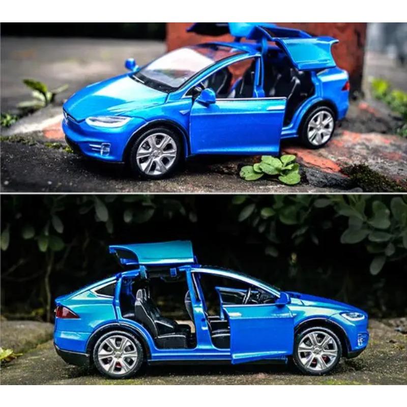 1:32 Модель X Модель S Сплав Модель автомобиля Литые под давлением Металлические Игрушечные транспортные средства Модель автомобиля Симуляция Звук и свет Коллекция Детский подарок