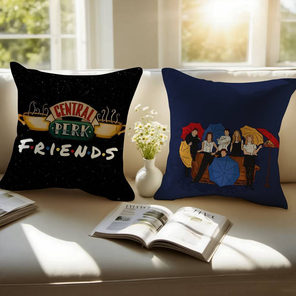 Классические телешоу Друзья-Знаменитая наволочка Наволочка против пылевых клещей Невидимая молния Шелковистый короткий плюш Чехол для диванной подушки