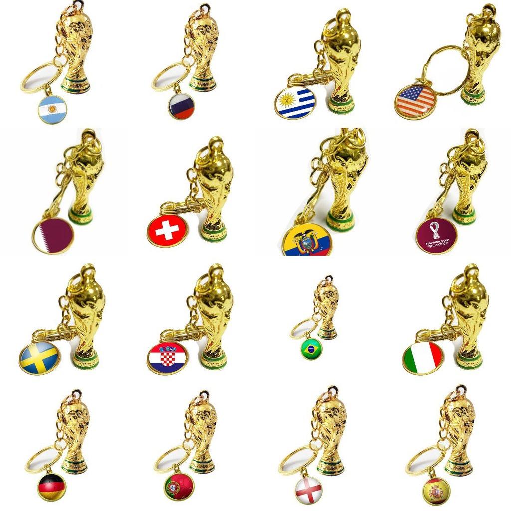 Брелок Футбол 2022 Брелок Национальный флаг Спорт Подарок для фаната Рождество