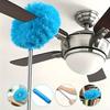 Microfiber Fan Cleaner With Extension Bar Dust Brush Removable and Washable for High Ceilings Furniture Household Cleaning Tools