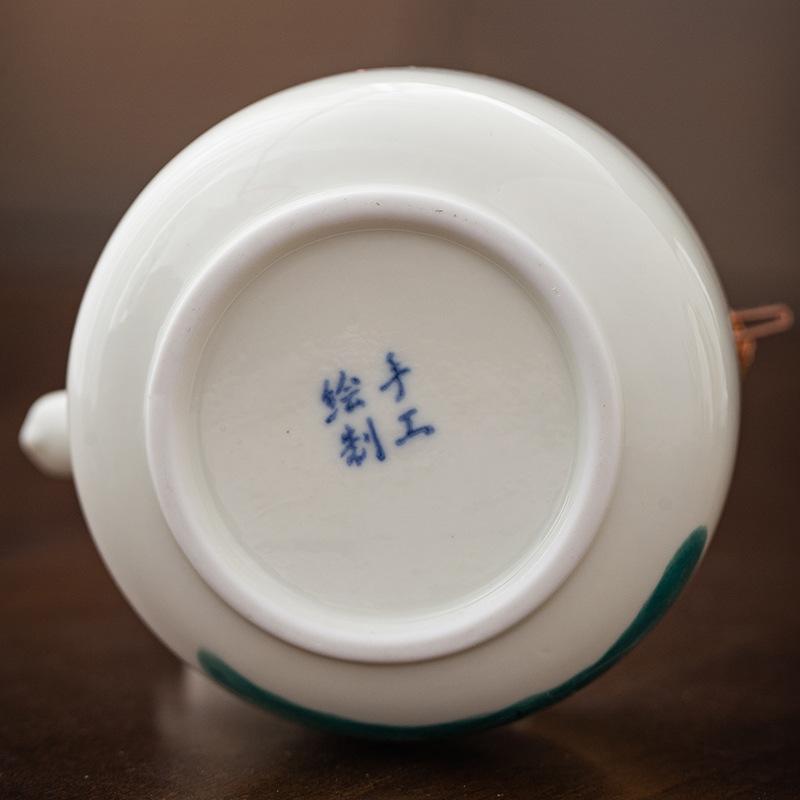 Hand-painted Japanese Style Lifting Pot Tea Pot Kung Fu Tea Set With Filter Coarse Ceramic Purple Clay Pot Ceramic Tea Pot Puer