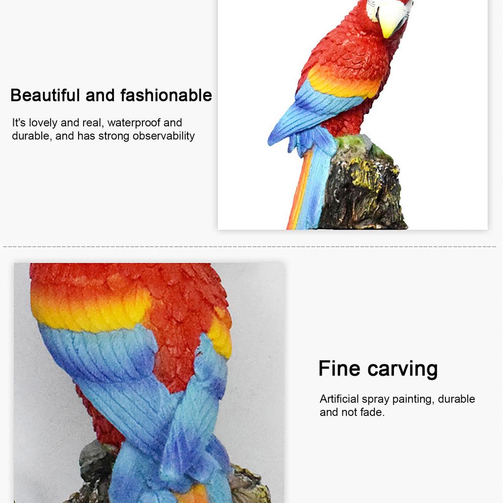 Garden Decoration Resin Parrot Solar light Garden Light