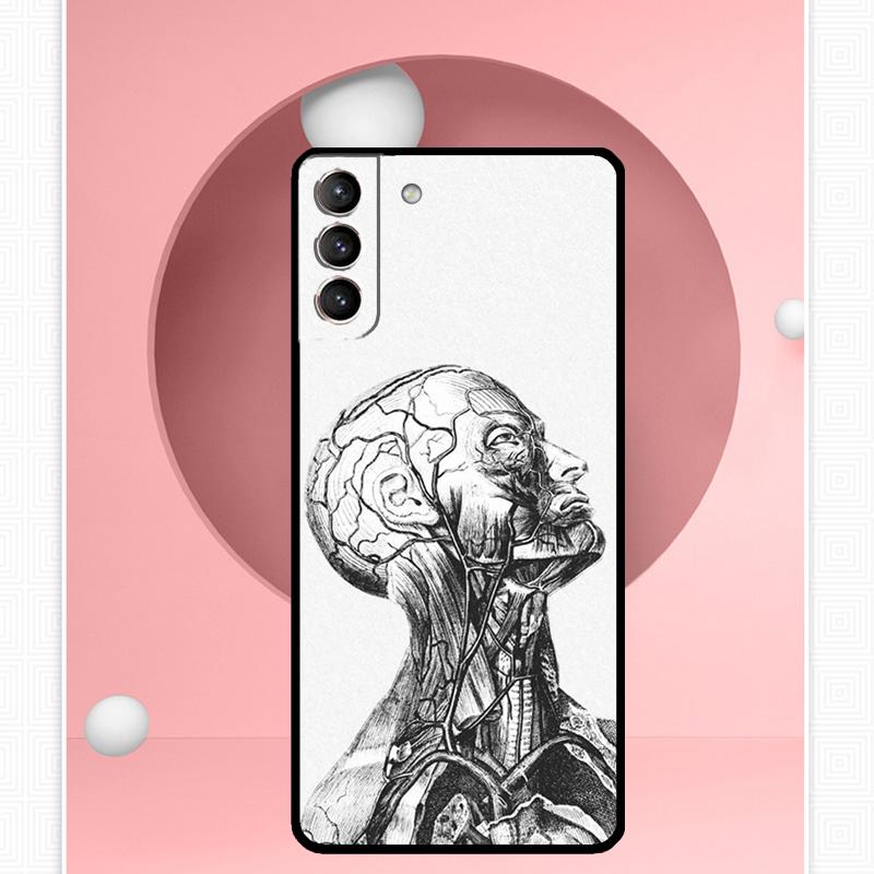 Чехол с анатомией человека для Samsung Galaxy S25 Ultra S25 FE S20 S21 S22 S23 Plus S9 S10 S24 Ultra Чехол Funda