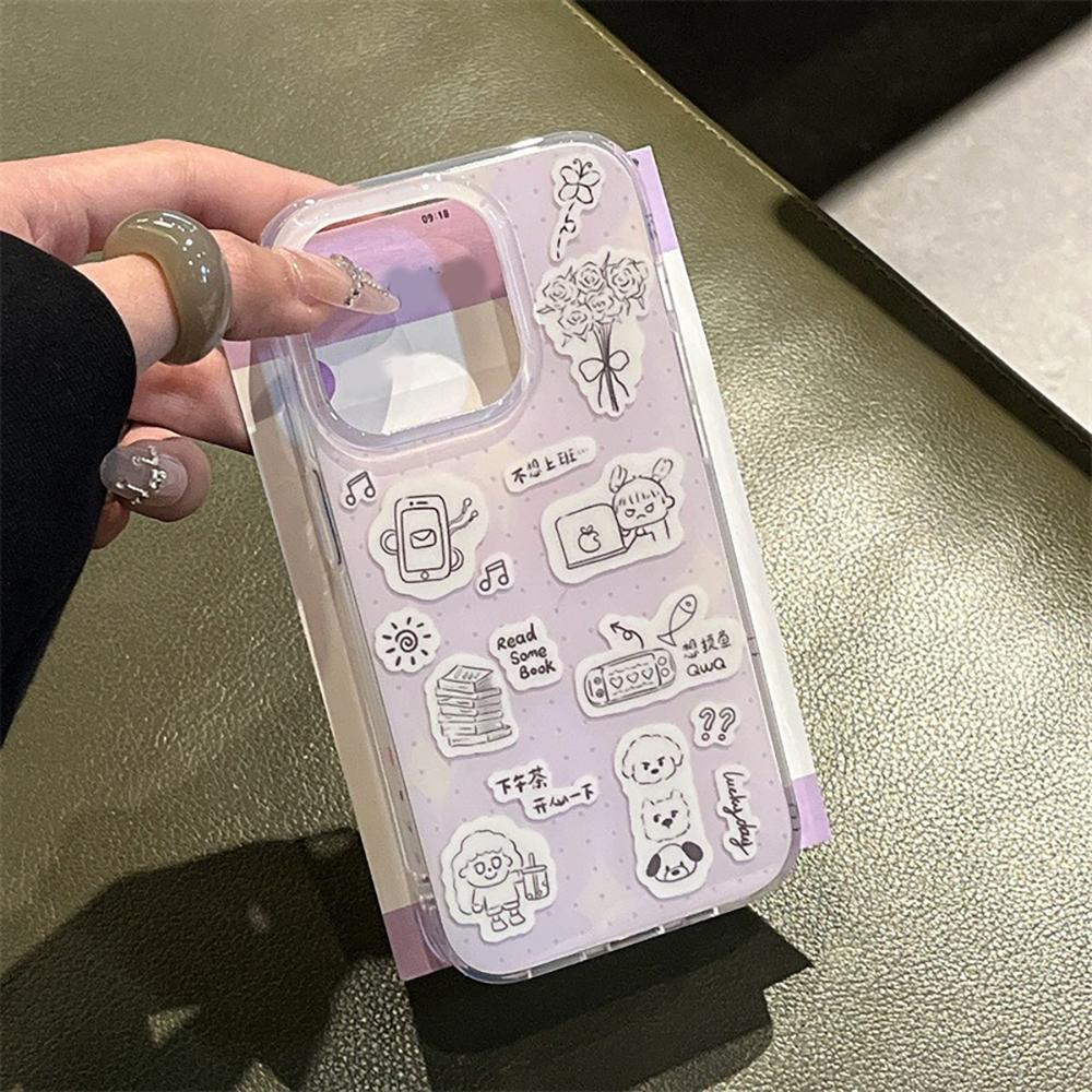 Роскошный мультяшный чехол для телефона iPhone 11 Funda iPhone 13 15 14 16 Pro Max 12 13promax 14promax Жесткий пластиковый противоударный чехол IMD