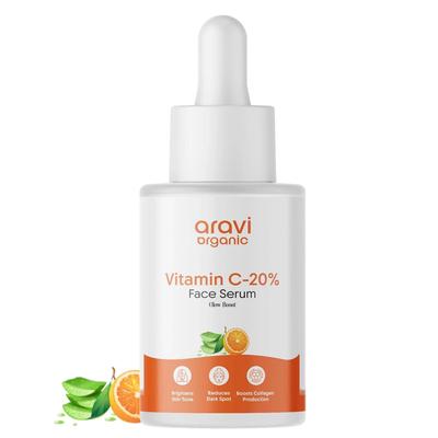 Aravi Органическая Сыворотка для Лица с Витамином С 20% Для Сияющей Кожи 30 мл