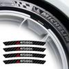 4Pcs Car Logo Wheel Hub Rim Strip Sticker Accessories For Mitsubishi 9 Ralliart EX ASX L200 Colt Outlander Pajero Lancer Eclipse