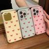 Милый чехол для телефона с принтом красного банта, матовый, для iPhone 17 Air 16 15 14 13 12 11 Pro Max X XS XR 7 8 Plus 16E SE2, противоударные чехлы