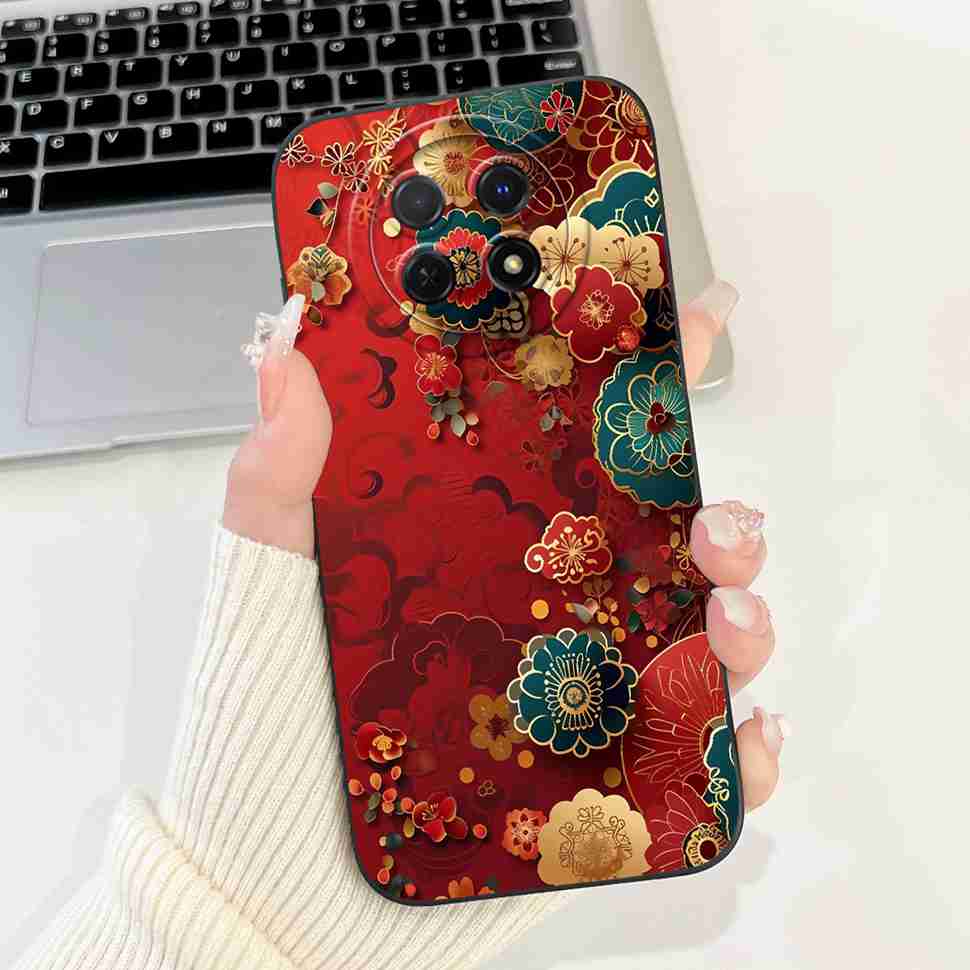 For Huawei nova Y91 Case STG-LX1 Cute Cartoon Rabbit Soft Silicone Cover For Huawei Enjoy 60X STG-AL00 6.95" Butterfly Shell