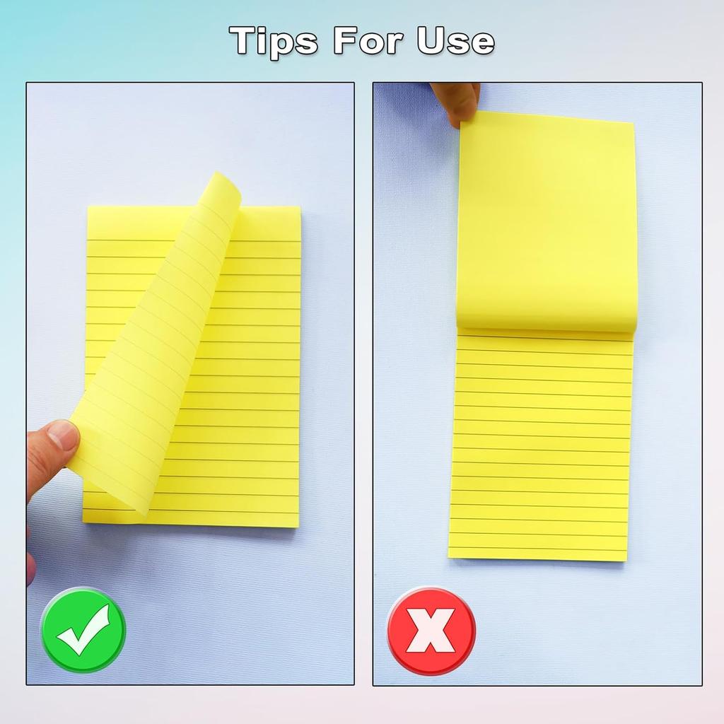 Набор из 9 липких блоков для заметок в линейку 10x15 см Post-it, 9 пастельных цветов, большие линованные стикеры Post-it, яркие, суперлипкие, блокноты для записей, сильный клей, липкие заметки