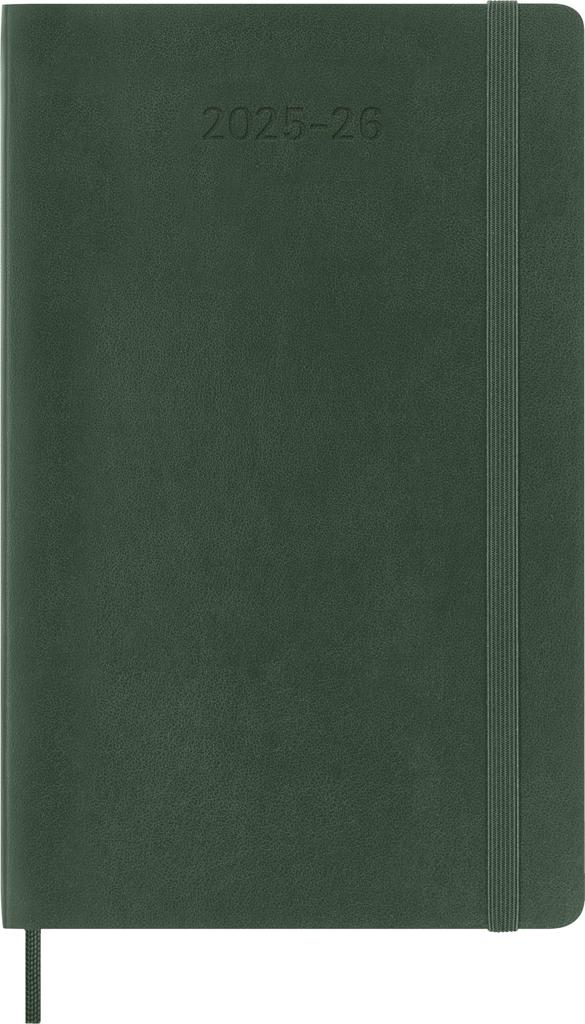 Ежедневник Moleskine 2025, с началом в июле, 18-месячный, еженедельный, с мягкой обложкой, большого размера (13см Ш x 21см В), Миртовый зеленый, DSK1518WN3Y26