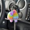 Couple Bird Pendant Keychain Pendant Colorful Lovebirds Car Hanging Pendant Easy Hanging Charm for Car Backpack Keys