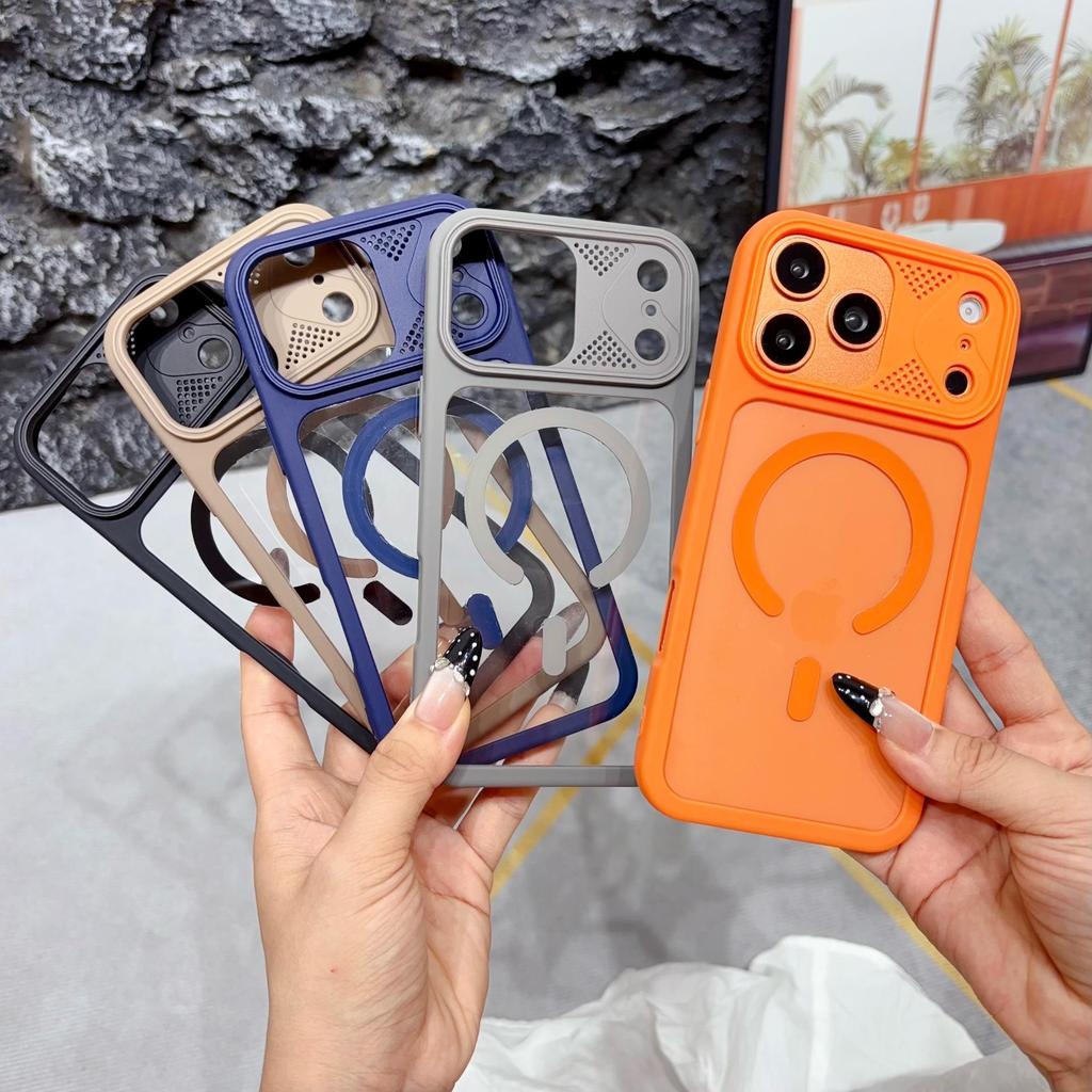 Прозрачный противоударный чехол-скин с магнитами для iPhone 17 Pro Max