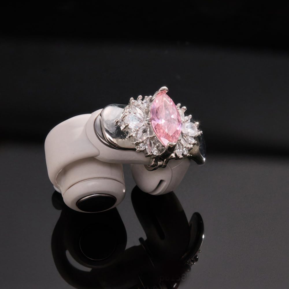 Зажимы для сережек с циркониевым декором и стразами для сережек-клипс, Элегантное украшение, Быстрое крепление/снятие, Многофункциональный аксессуар, Прочный