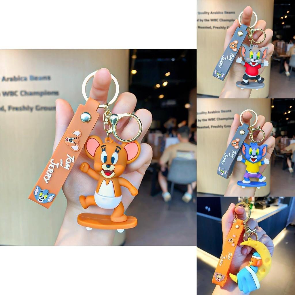 Очаровательный мультяшный брелок с кошкой и мышью, восхитительная 3D подвеска для сумки в подарок