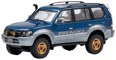 Gaincorp Products Масштаб Toyota Land Cruiser Prado 90 Легкий фейслифт Синий Готовая модель 1/64 - Левостороннее расположение руля