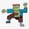 Frankenstein'S Iron On Heat Transfer Printing Vinyl Patches Sticker for Clothes DIY Appliques Washable Patches