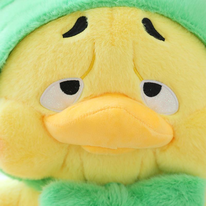 Annoying duck plush toy throw pillow cuckold duckling doll soothing doll short plush doll