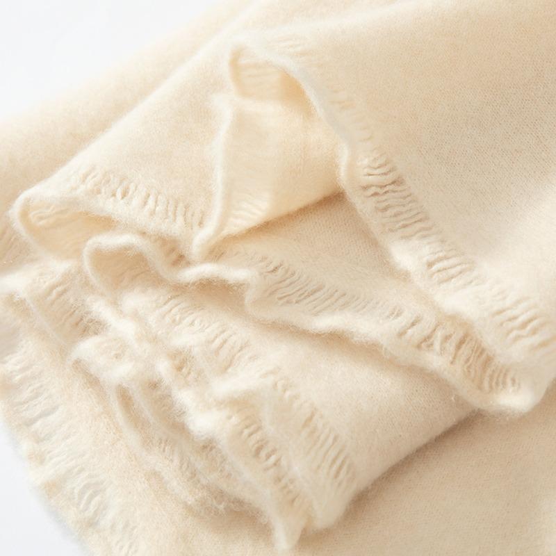 Женский шарф из 100% чистого кашемира с бахромой, зимний, теплый, мягкий, уютный, с кисточками, модный, повседневный, накидка, аксессуар для холодной погоды