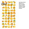 DIY Craft Supplies for Kids 50PCS Cartoon Orange Theme Stickers, Healing Style Waterproof Vinyl Fresh Fruit Stationery Decals, Scrapbooking Aesthetic