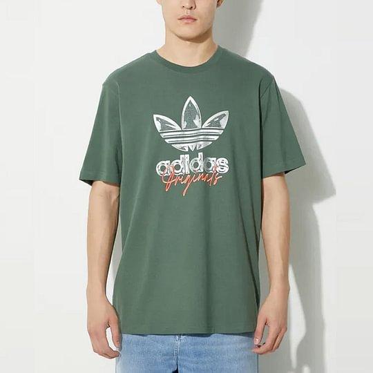 adidas Футболка с принтом логотипа Originals, с круглым вырезом, прямого кроя, с коротким рукавом