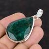 Ограненный замбийский изумрудный кулон из стерлингового серебра 925 пробы, приличные ювелирные изделия ручной работы, кулон из настоящего драгоценного камня, кулон с целебным камнем, подарок для нее