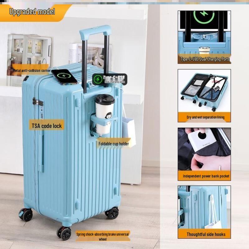 Xiao Yan Extra Large Capacity Silent Wheel Trolley Luggage