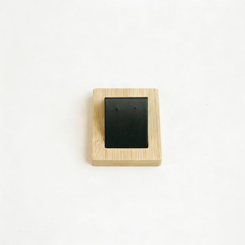 Bamboo Earring Display Stand Easy to Assemble Soft Velvet Lining Multi Slots for Jewelry Shops Home Earring Display Use